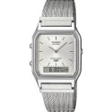 Reloj Casio Edgy Collection Ana-Digi para mujer y hombre esfera gris plata