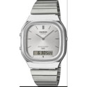 Reloj Casio Edgy Collection Ana-Digi para mujer y hombre esfera gris plata