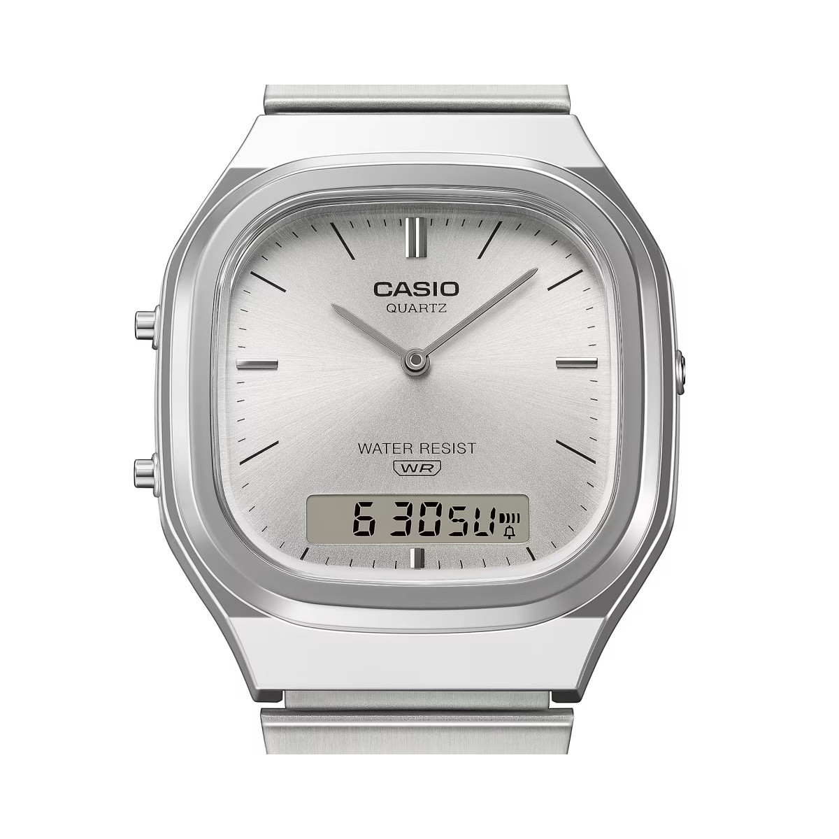 Reloj Casio Edgy Collection Ana-Digi para mujer y hombre esfera gris plata