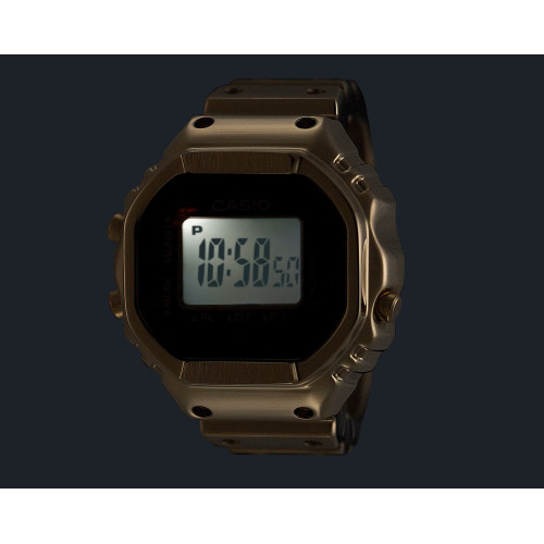 Reloj anillo Casio digital de acero dorado