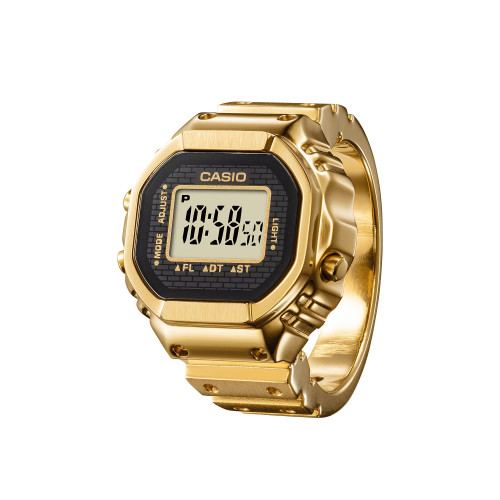 Reloj anillo Casio digital de acero dorado