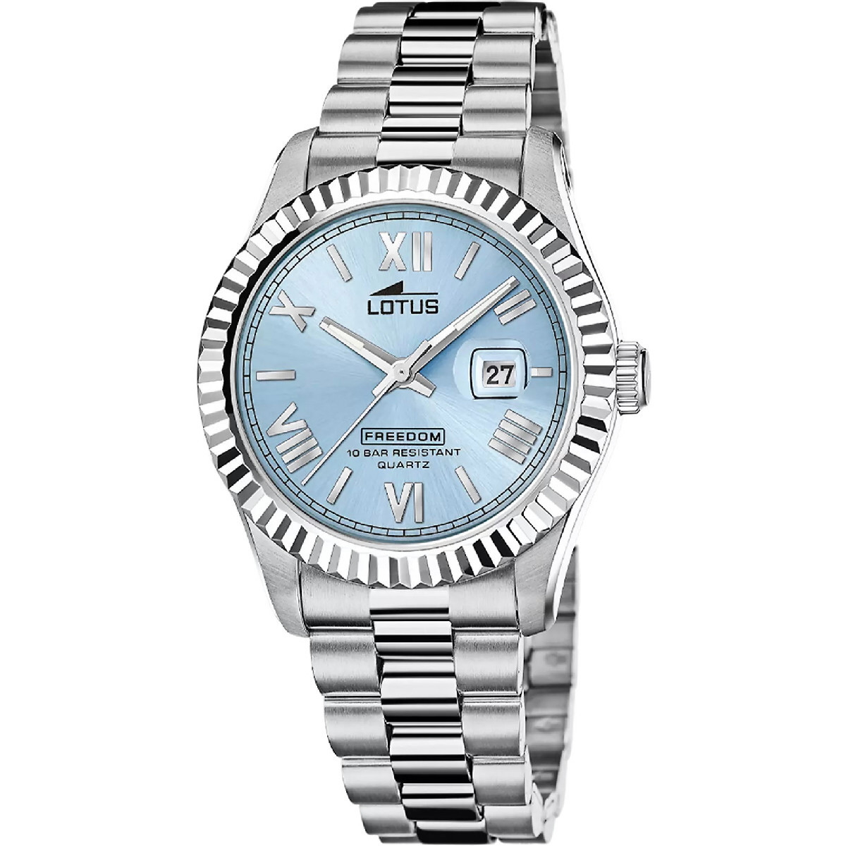 Reloj Lotus para hombre acero 41.2mm esfera azul clarito