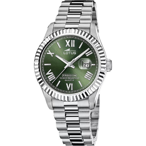 Reloj Lotus para hombre acero 41.2mm esfera verde