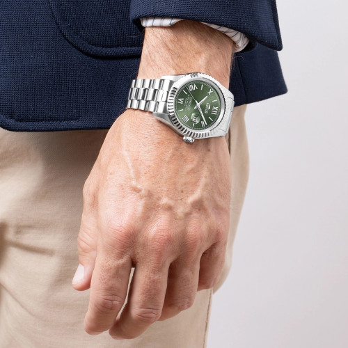 Reloj Lotus para hombre acero 41.2mm esfera verde