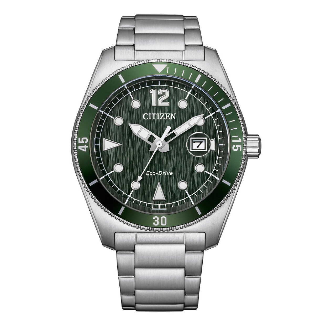 Reloj Citizen Marine 188 Ecodrive 43mm esfera verde