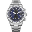 Reloj Citizen Ecodrive Aviator Crono esfera azul y negro