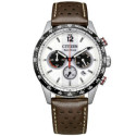 Reloj Citizen Chrono Racing EcoDrive 40mm esfera blanca