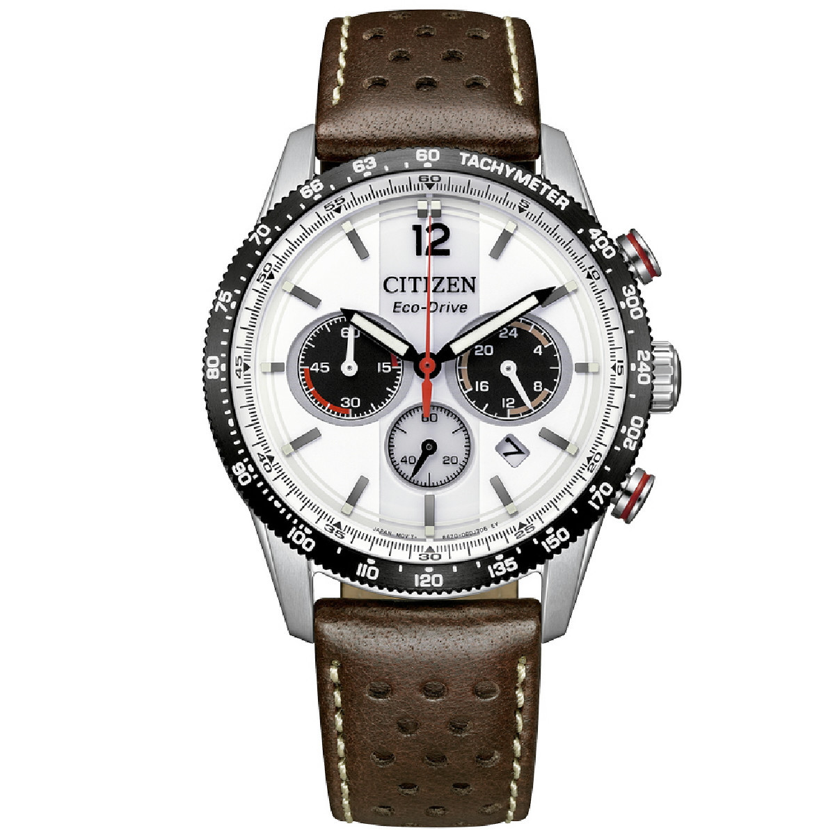 Reloj Citizen Chrono Racing EcoDrive 40mm esfera blanca