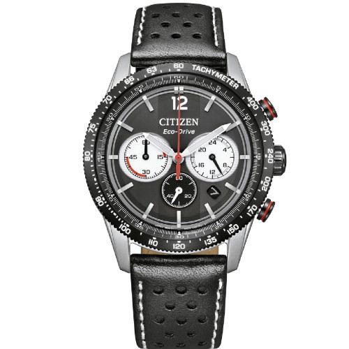 Reloj Citizen Chrono Racing EcoDrive 40mm esfera negra