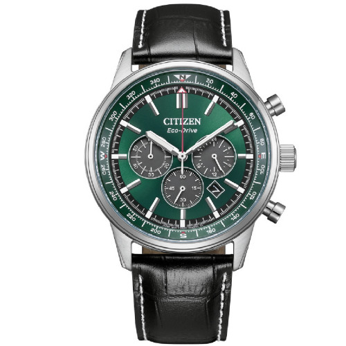 Reloj Citizen Chrono Pilot 43mm esfera verde con correa