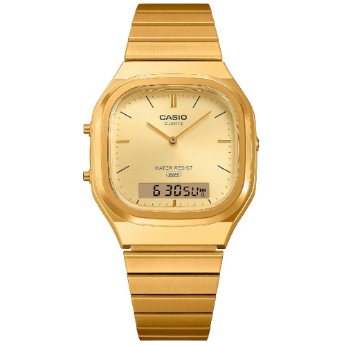 Reloj Casio Edgy Collection Ana-Digi para mujer y hombre IP dorado