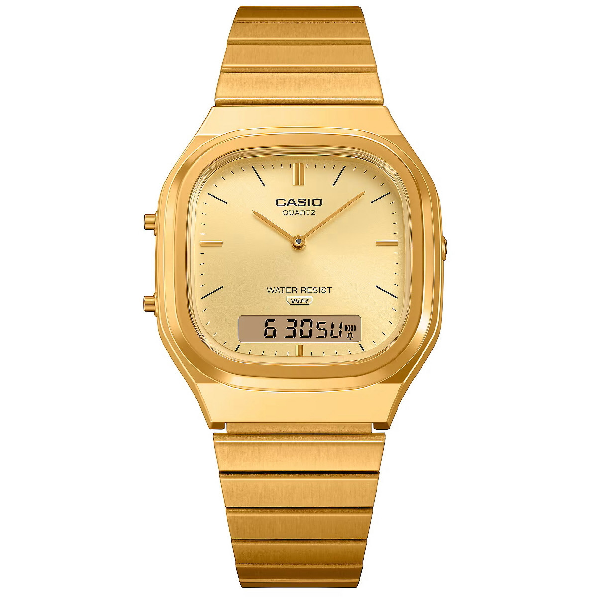 Reloj Casio Edgy Collection Ana-Digi para mujer y hombre IP dorado