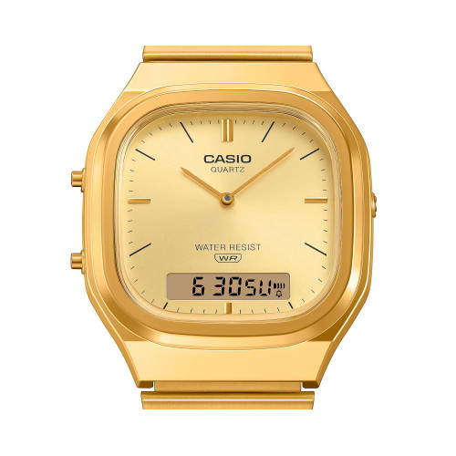 Reloj Casio Edgy Collection Ana-Digi para mujer y hombre IP dorado