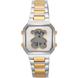 Reloj Tous digital con brazalete de acero y acero dorado D-BEAR MINI
