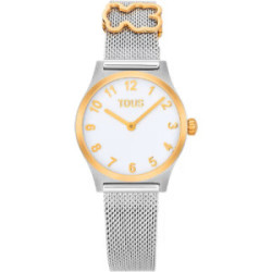 Reloj Tous analógico con brazalete de acero con motivo, acero dorado y esfera de nácar EPIC ICON KDT 27mm