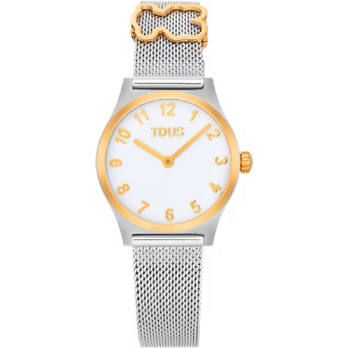 Reloj Tous analógico con brazalete de acero con motivo, acero dorado y esfera de nácar EPIC ICON KDT 27mm