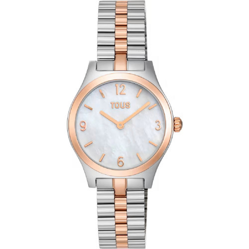 Reloj Tous analógico con brazalete de acero, acero rosado y esfera de nácar EPIC ICON 32mm