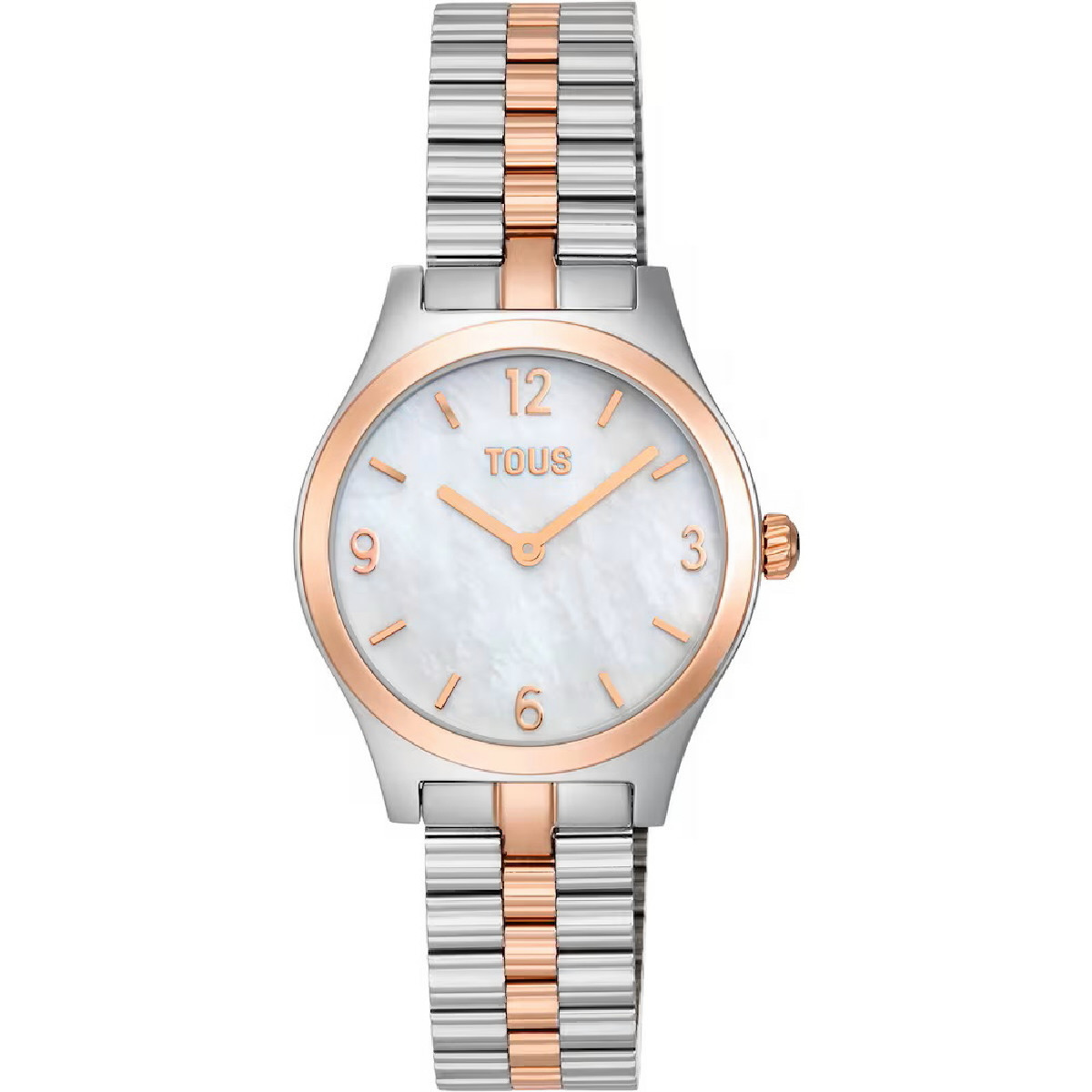 Reloj Tous analógico con brazalete de acero, acero rosado y esfera de nácar EPIC ICON 32mm