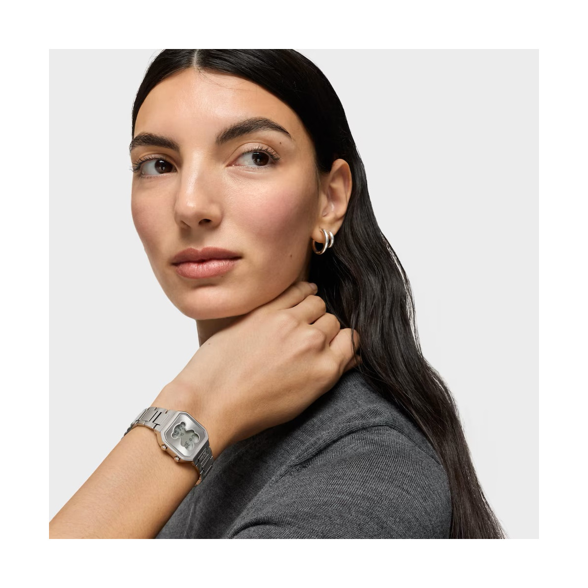 Reloj Tous digital con brazalete de acero D-BEAR MINI