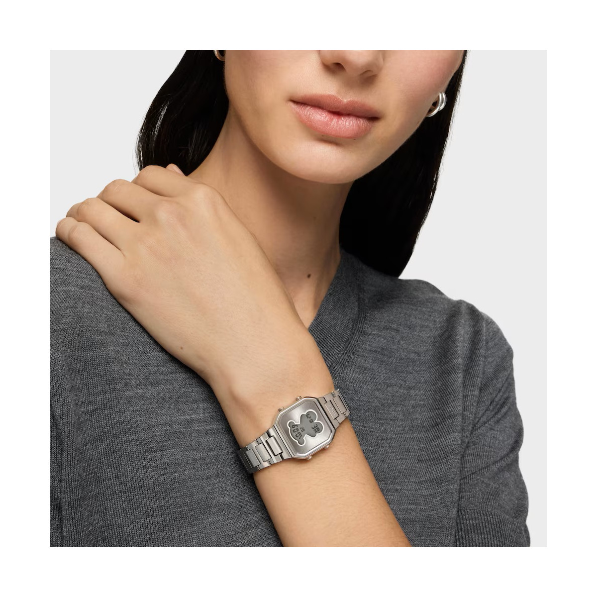 Reloj Tous digital con brazalete de acero D-BEAR MINI