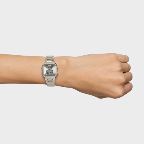 Reloj Tous digital con brazalete de acero D-BEAR MINI