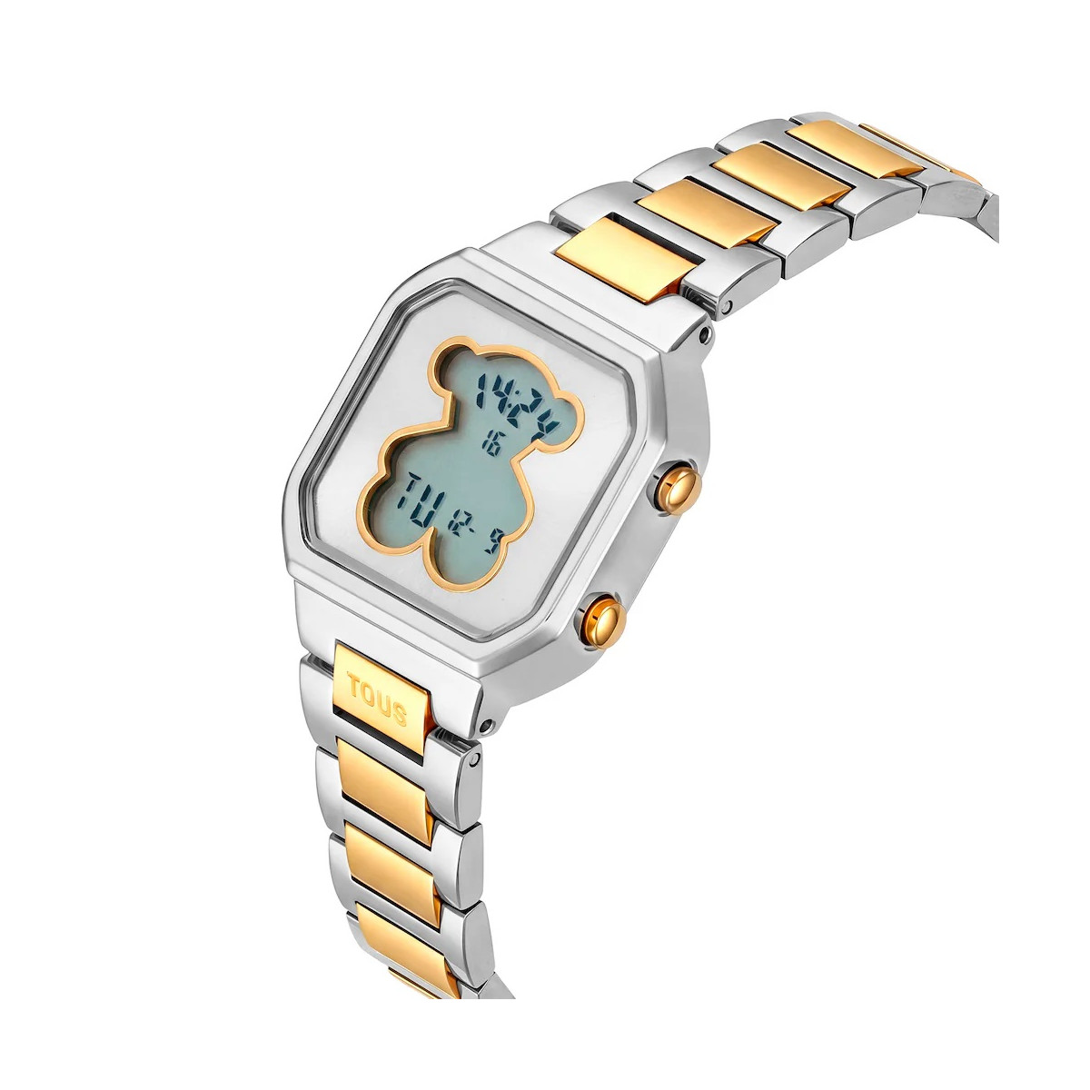 Reloj Tous digital con brazalete de acero y acero dorado D-BEAR MINI