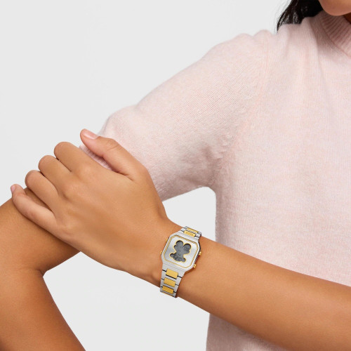 Reloj Tous digital con brazalete de acero y acero dorado D-BEAR MINI