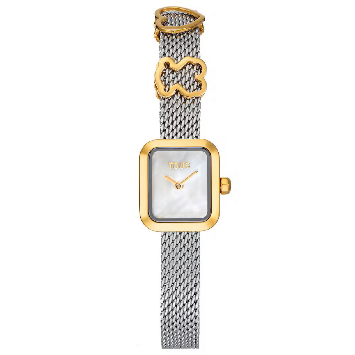 Reloj Tous analógico con brazalete de acero con motivo, acero dorado y esfera de nácar ICON TIME CHARMS