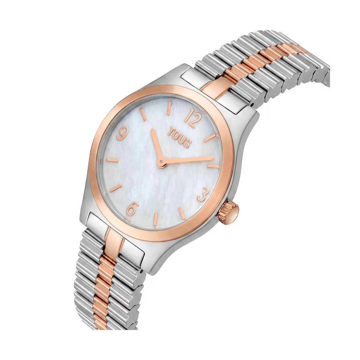 Reloj Tous analógico con brazalete de acero, acero rosado y esfera de nácar EPIC ICON 32mm