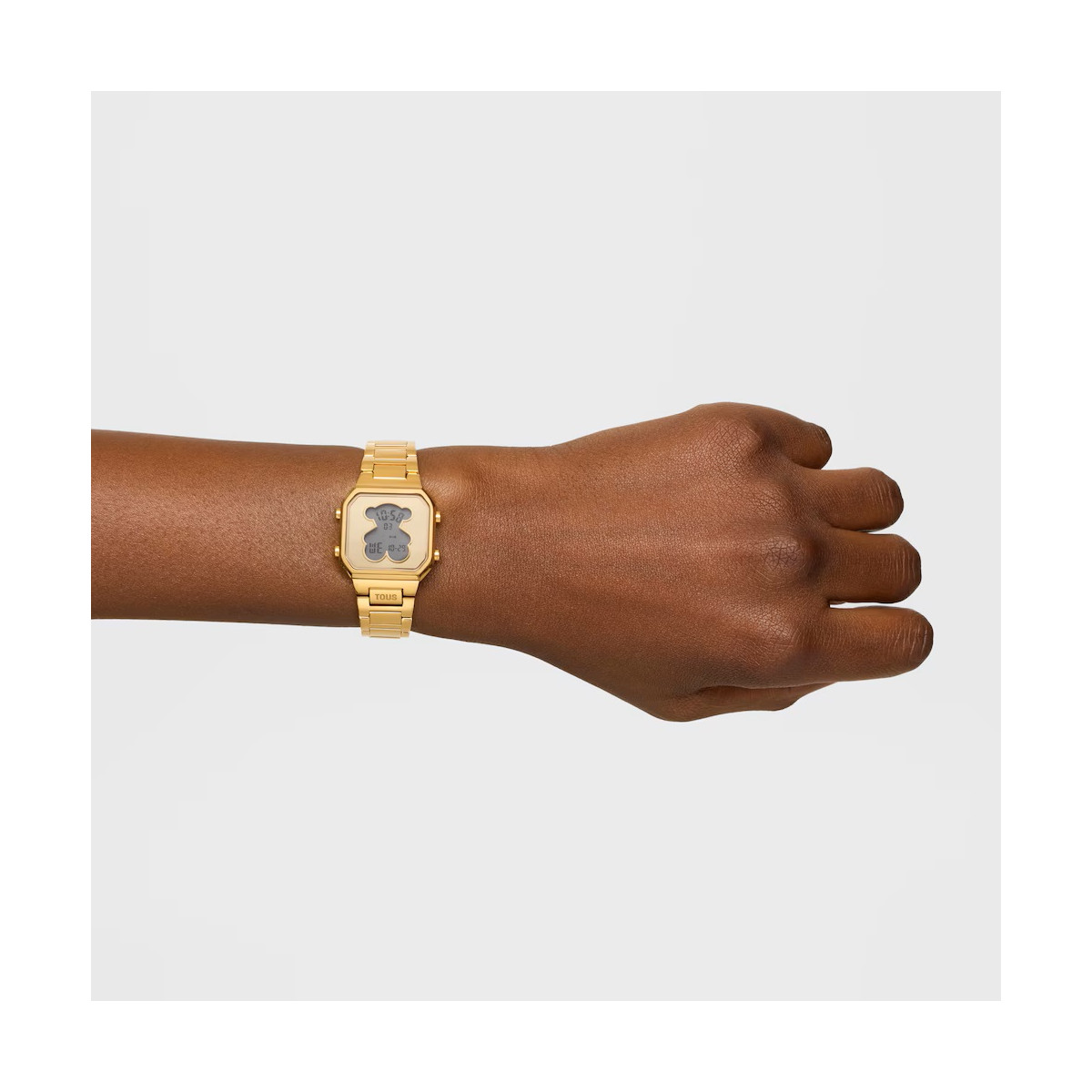 Reloj Tous digital con brazalete de acero dorado D-BEAR MINI
