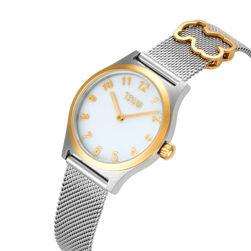 Reloj Tous analógico con brazalete de acero con motivo, acero dorado y esfera de nácar EPIC ICON KDT 27mm