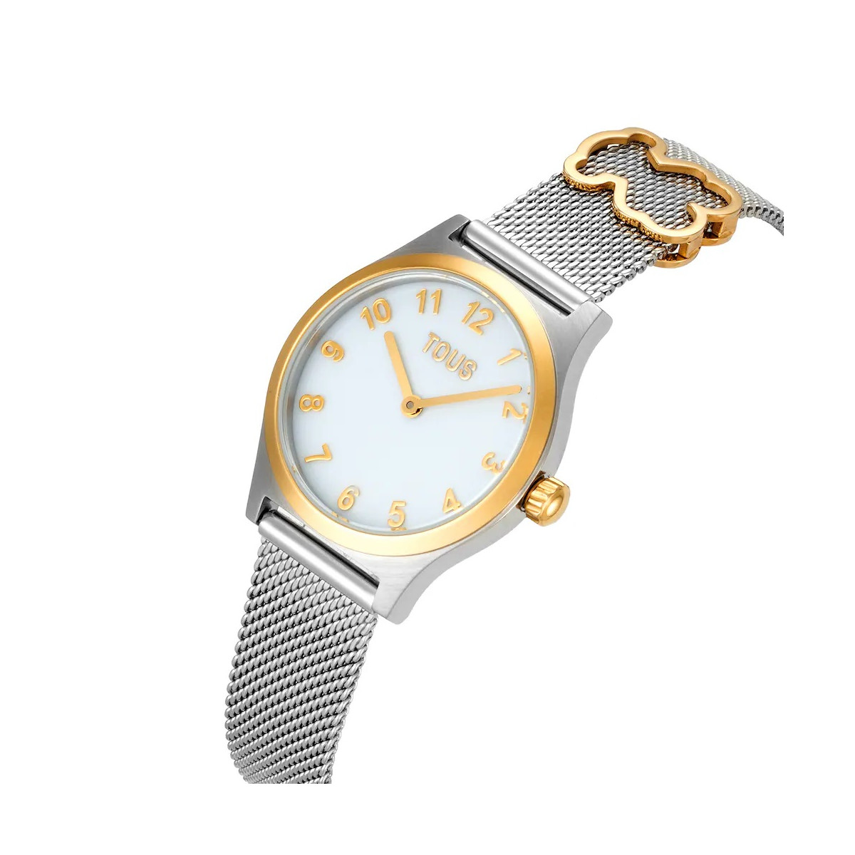 Reloj Tous analógico con brazalete de acero con motivo, acero dorado y esfera de nácar EPIC ICON KDT 27mm