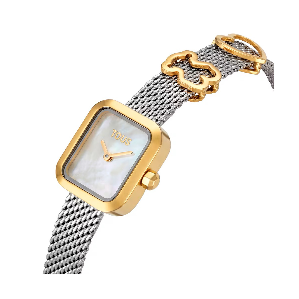 Reloj Tous analógico con brazalete de acero con motivo, acero dorado y esfera de nácar ICON TIME CHARMS