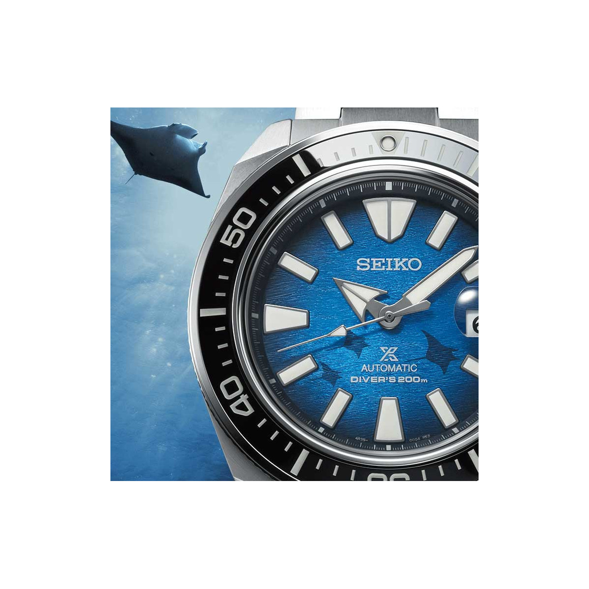 Reloj Seiko Prospex SaveTheOcean King Samurai Manta Ray 43.8mm