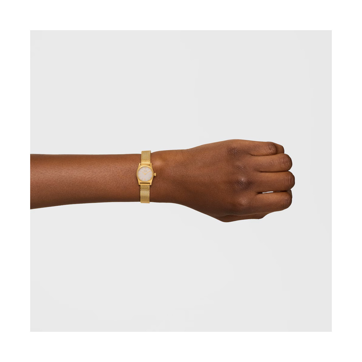 Reloj Tous analógico con brazalete milanés de acero dorado y esfera de nácar EPIC MINI