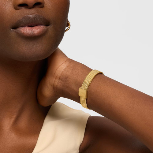 Reloj Tous analógico con brazalete milanés de acero dorado y esfera de nácar EPIC MINI