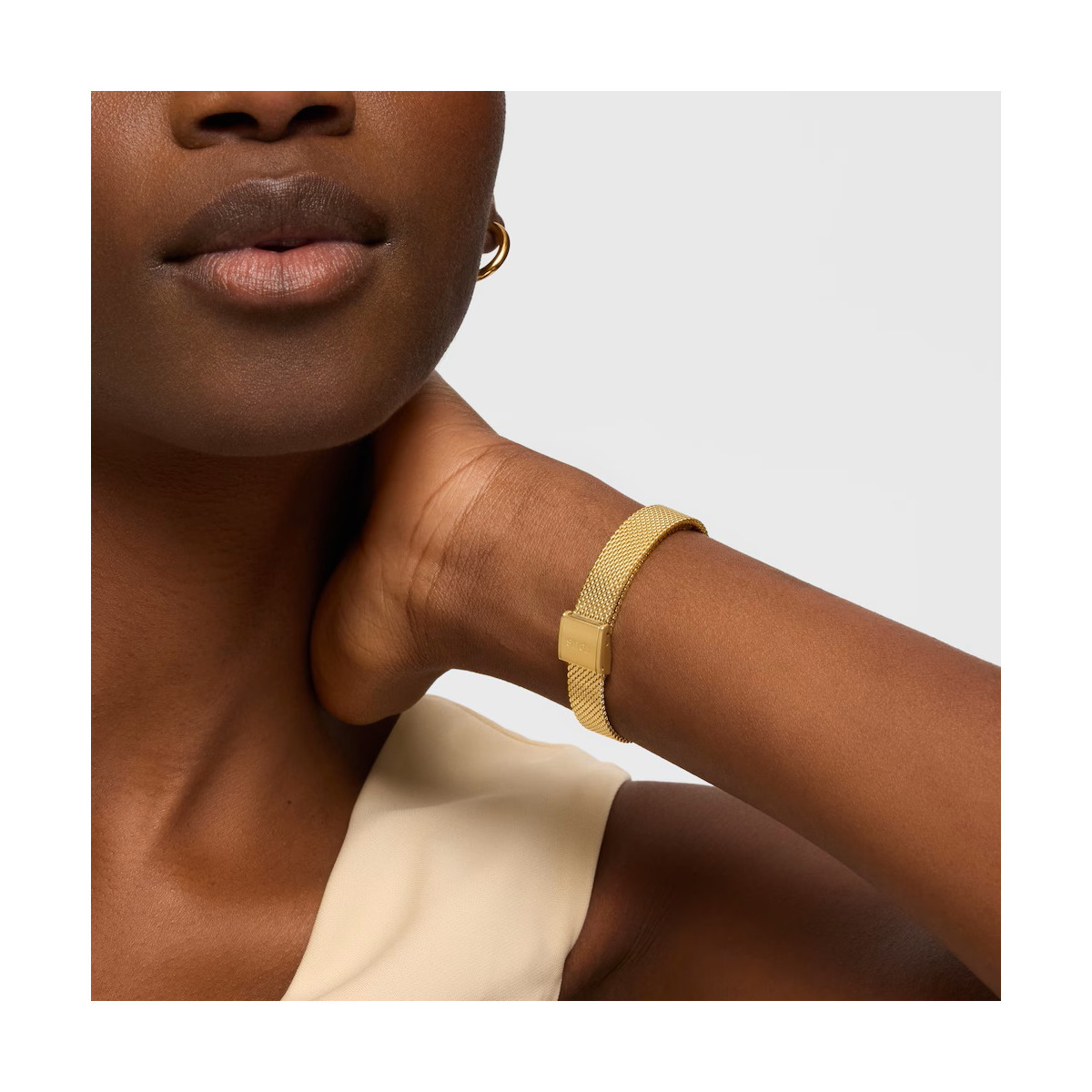 Reloj Tous analógico con brazalete milanés de acero dorado y esfera de nácar EPIC MINI