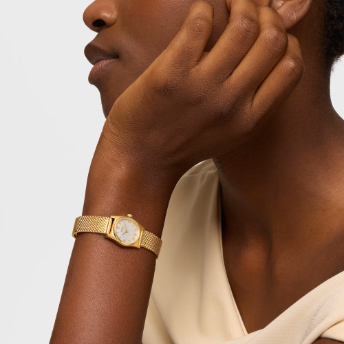 Reloj Tous analógico con brazalete milanés de acero dorado y esfera de nácar EPIC MINI