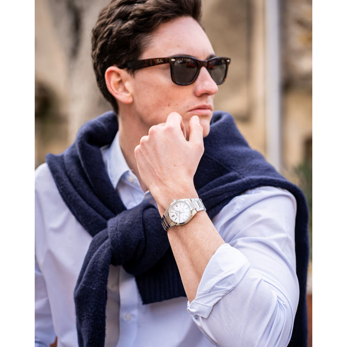 Reloj Casio Edifice Automático para hombre y mujer 39mm esfera gris plata