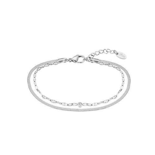 Set reloj Lotus Together para mujer esfera gris plata  22x33mm con pulsera de acero