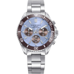 Reloj Viceroy Crono Heat 41mm esfera azul clarito