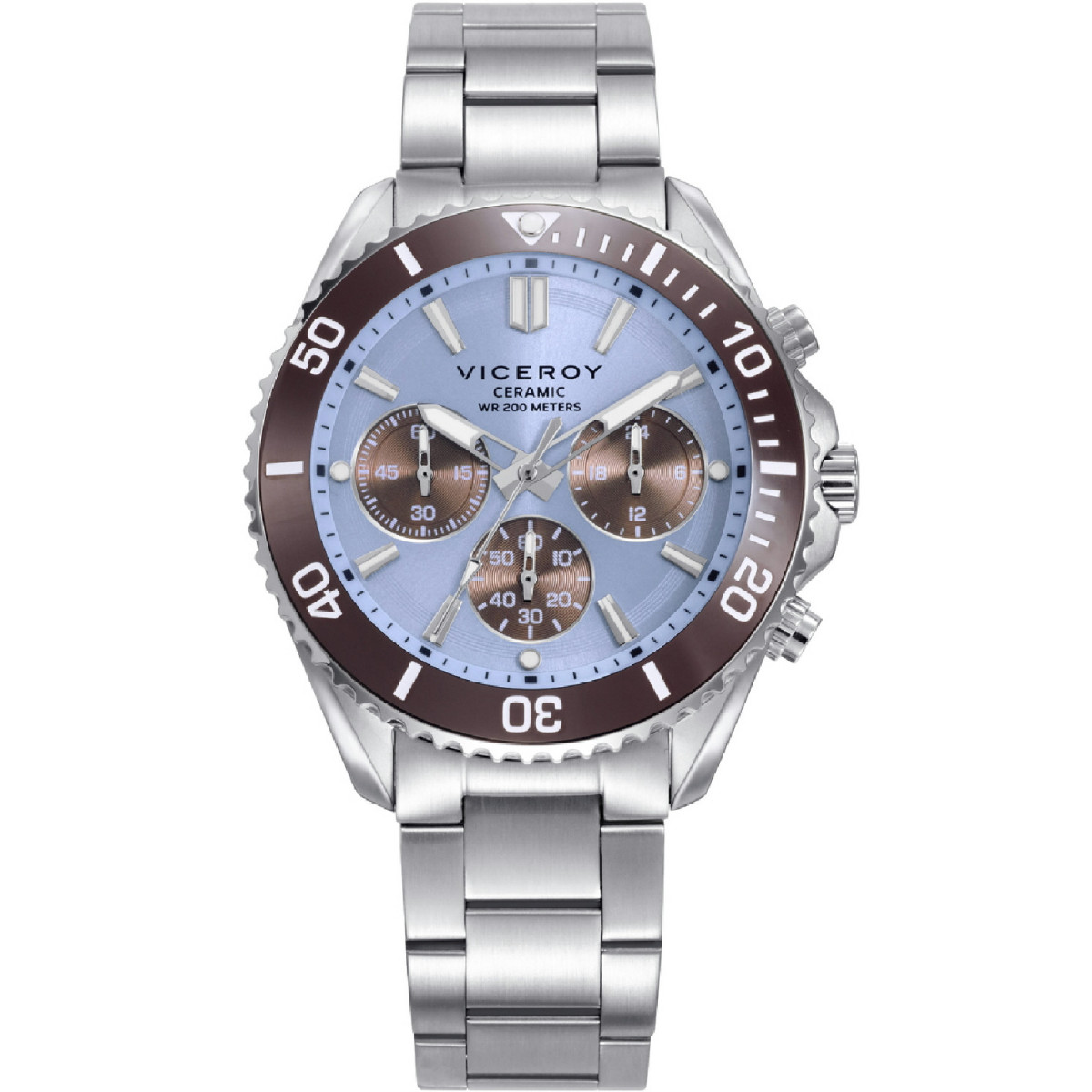 Reloj Viceroy Crono Heat 41mm esfera azul clarito