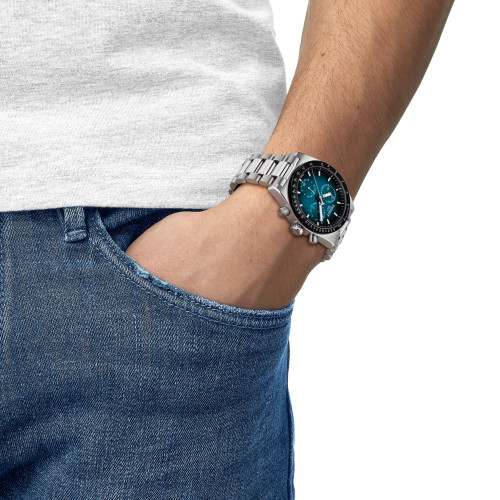 Reloj Tissot PR516 Cronograph Cuarzo esfera azul degradado para hombre