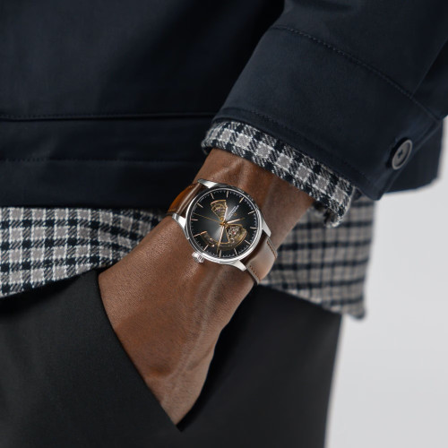 Reloj Hamilton Jazzmaster Open Heart Auto 40mm esfera gris degradado