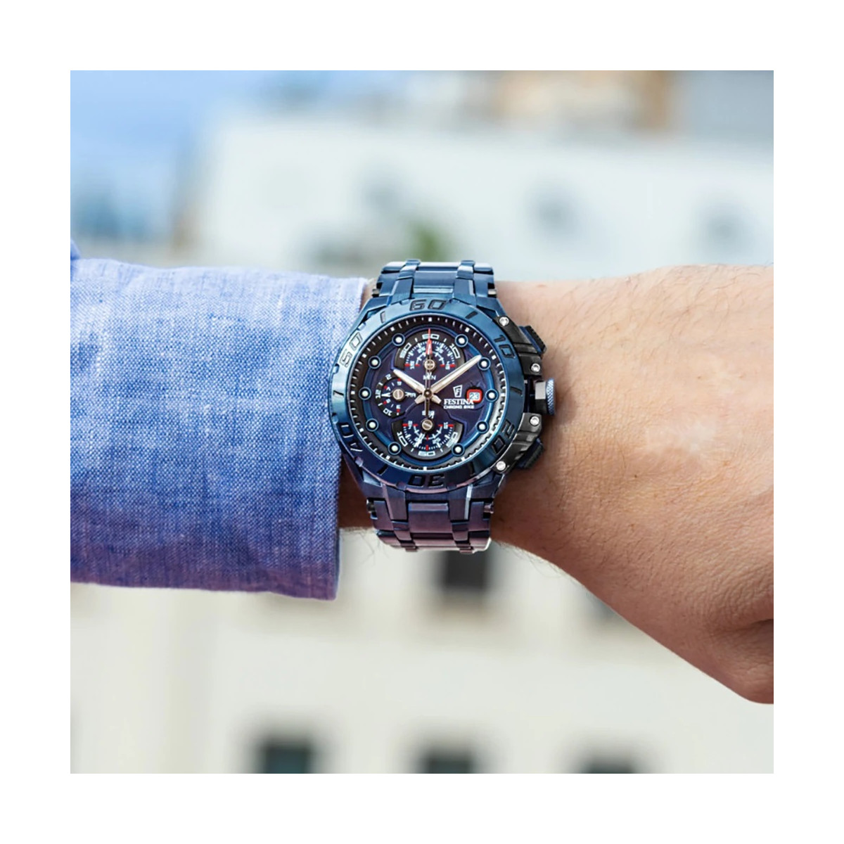 Reloj Festina Chrono Bike Special Edition IP azul 48mm