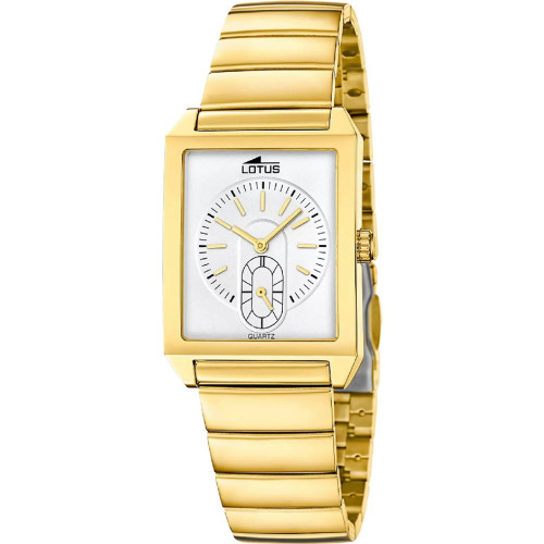 Reloj Lotus Square unisex acero dorado