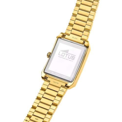 Reloj Lotus Square unisex acero dorado