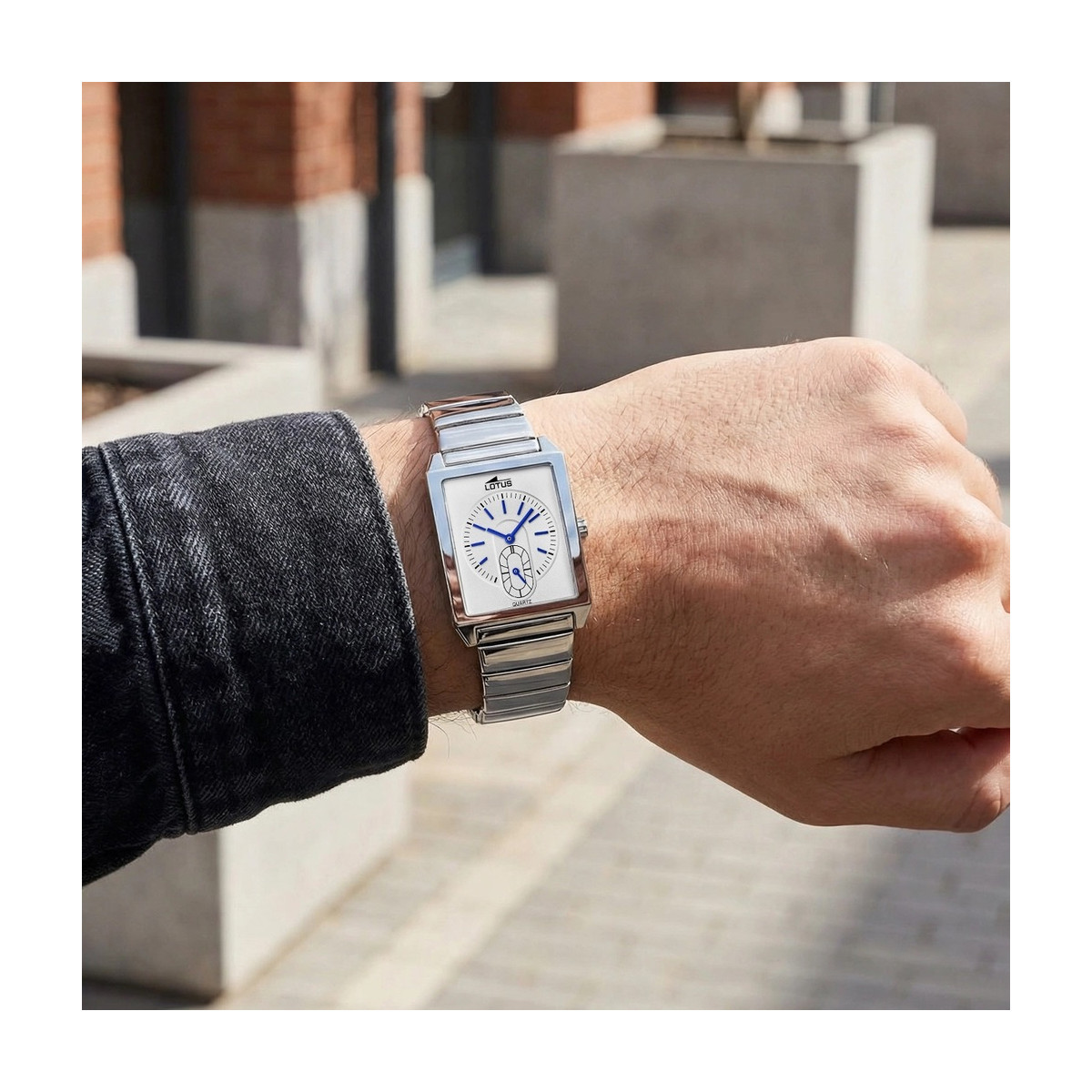 Reloj Lotus Square unisex acero