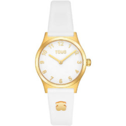 Reloj Tous analógico con correa blanco y acero en color dorado EPIC ICON KDT CHARMS para niña y mujer