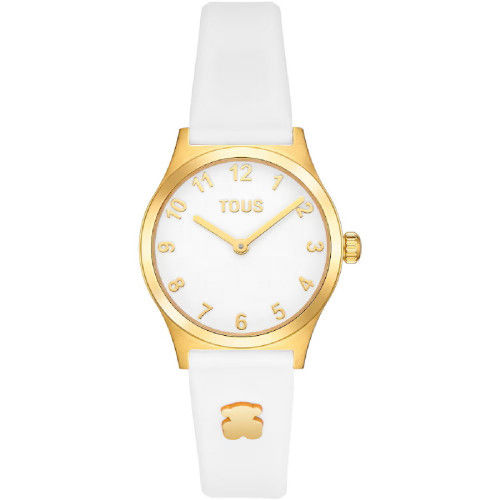 Reloj Tous analógico con correa blanco y acero en color dorado EPIC ICON KDT CHARMS para niña y mujer